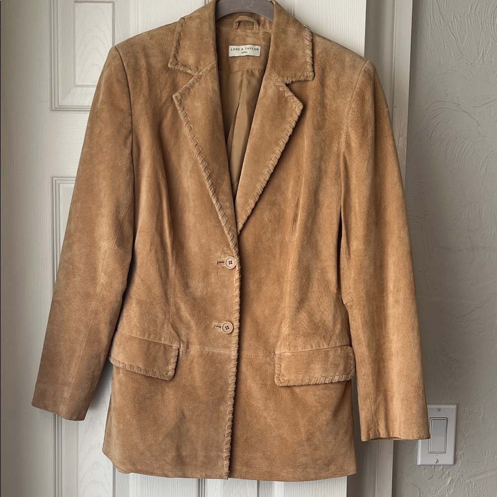 Vintage Suede blazer Tan size 8P